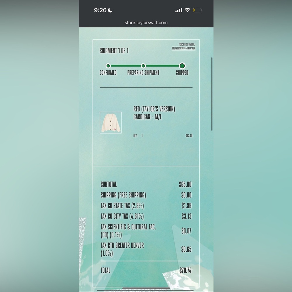 AUTHENTIC Red Taylor’s Version Cardigan limited edition collectors item - Picture 10 of 11